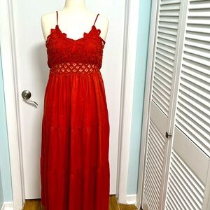 Eyelet top and cut out maxi sundress XL